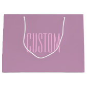 Pastel Paars & Licht Roze | Modern Bewerkbare Teks Groot Cadeauzakje (Voorkant)