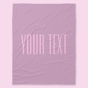 Pastel Paars & Licht Roze Moderne Bewerkbare Tek Fleece Deken