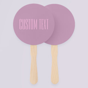 Pastel Paars & Licht Roze Moderne Bewerkbare Tek Handwaaier