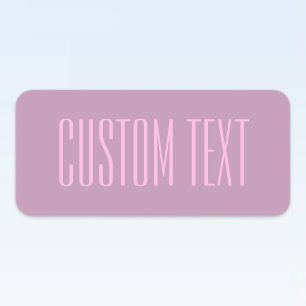 Pastel Paars & Licht Roze Moderne Bewerkbare Tek Labels
