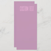 Pastel Paars & Licht Roze | Moderne Bewerkbare Tek Menu (Voorkant / Achterkant)