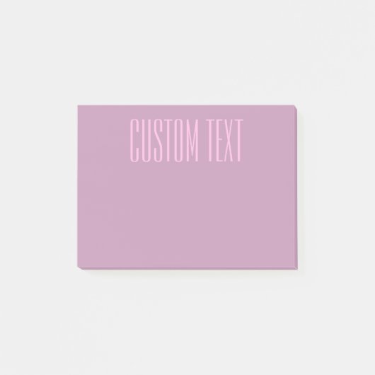 Pastel Paars & Licht Roze | Moderne Bewerkbare Tek Post-it® Notes (Voorkant)