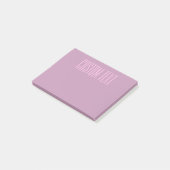 Pastel Paars & Licht Roze | Moderne Bewerkbare Tek Post-it® Notes (Schuin)