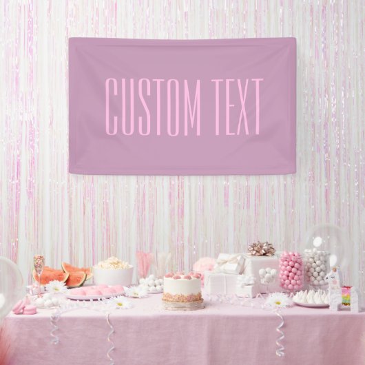 Pastel Paars & Licht Roze | Moderne Bewerkbare Tek Spandoek (Feest)
