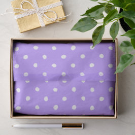 Pastel Paars Met Onregelmatige Witte Stippen Tissuepapier