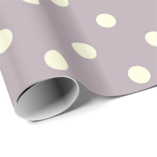 Pastel paars met roomstippen cadeaupapier (Rol Hoek)