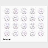 Pastel Paars Modern Boho Wedding Return Address Ronde Sticker (Vel)