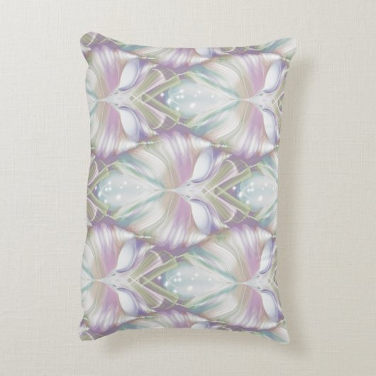 Pastel Paars Oracle Owl Patroon Accent Kussen (Achterkant (Verticaal))