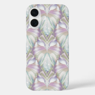 Pastel Paars Oracle Owl Patroon iPhone 16 Hoesje