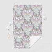 Pastel Paars Oracle Owl Patroon Golfhanddoek (Insitu)