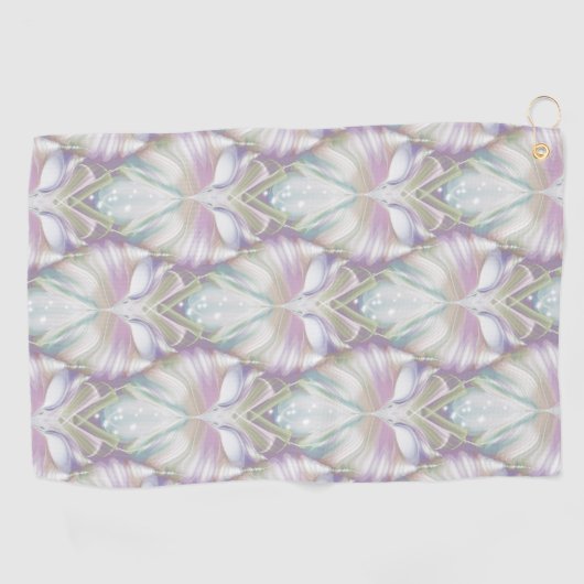 Pastel Paars Oracle Owl Patroon Golfhanddoek (Horizontaal)