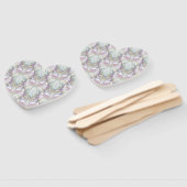 Pastel Paars Oracle Owl Patroon Handwaaier (Niet-gemonteerd)