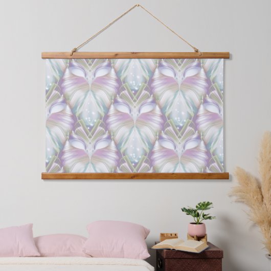 Pastel Paars Oracle Owl Patroon Hangend Wandkleed (Slaapkamer)