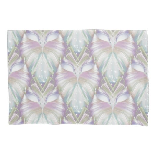 Pastel Paars Oracle Owl Patroon Kussensloop (Voorkant-Links)