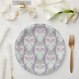 Pastel Paars Oracle Owl Patroon Papieren Bordje