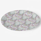 Pastel Paars Oracle Owl Patroon Papieren Bordje (Gekanteld)