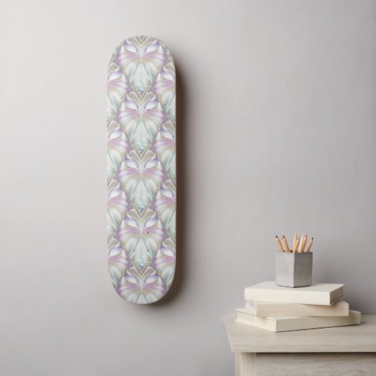 Pastel Paars Oracle Owl Patroon Persoonlijk Skateboard (Muurkunst)