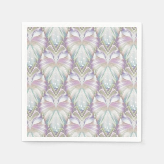 Pastel Paars Oracle Owl Patroon Servet (Voorkant)