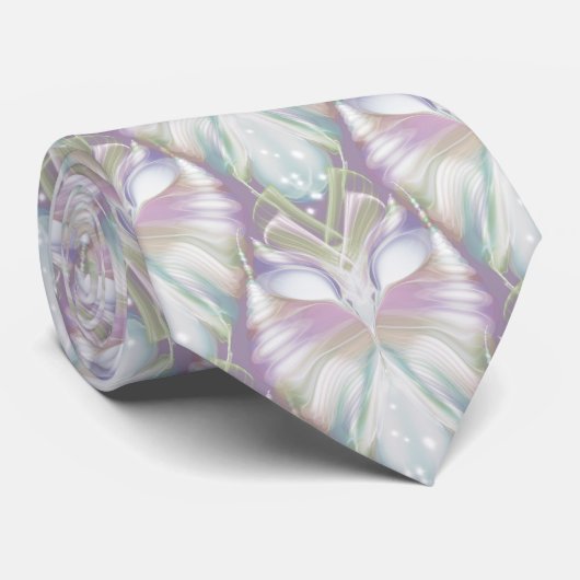 Pastel Paars Oracle Owl Patroon Stropdas (Opgerold)