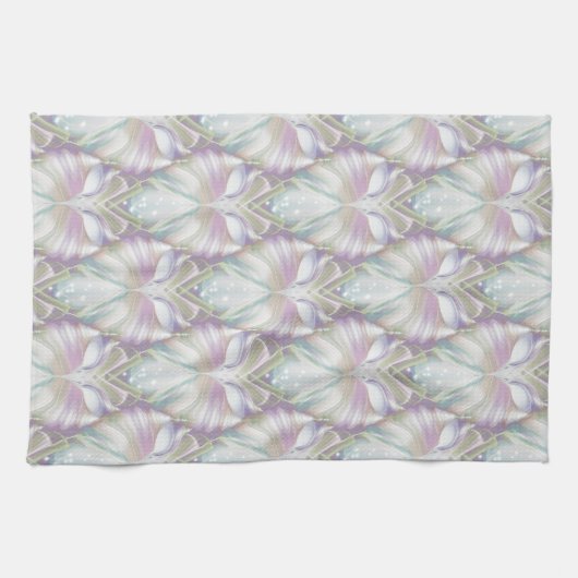 Pastel Paars Oracle Owl Patroon Theedoek (Horizontaal)