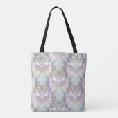 Pastel Paars Oracle Owl Patroon Tote Bag (Achterkant)