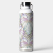 Pastel Paars Oracle Owl Patroon Waterfles (Achterkant)