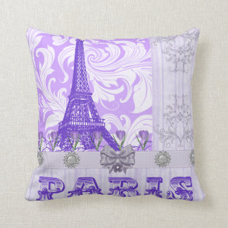 Pastel Paars Paris Sierkussen