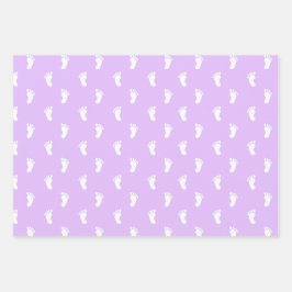 PASTEL PAARS PERIWINKLE PINKROWS OF BABY FEET INPAKPAPIER VEL