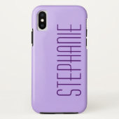 Pastel Paars, Persoonlijke naam, Sturdy Case-Mate iPhone Case (Achterkant)