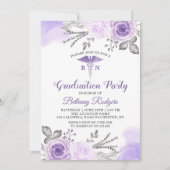 Pastel Paars RN Nursing School Afstuderen Foto Kaart (Voorkant)