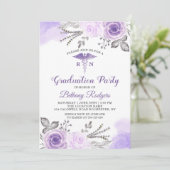 Pastel Paars RN Nursing School Afstuderen Foto Kaart (Staand voorkant)