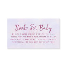Pastel Paars Roze Baby Shower Boek Verzoek