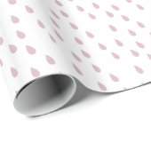 Pastel Paars Simple Modern Raindrops Patroon Cadeaupapier (Rol Hoek)