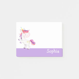 Pastel Paars Unicorn Cute Personated Post-it® Notes