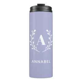 Pastel Paars Wreatcon aangepast monogram Thermosbeker