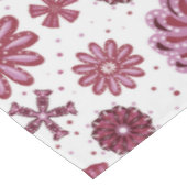 Pastel Paarse Abstracte Bloempatroon Tafelkleed (Gekanteld)