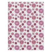 Pastel Paarse Abstracte Bloempatroon Tafelkleed (Voorkant)