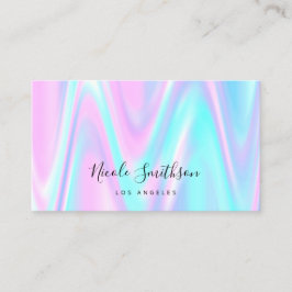 Pastel paarse blauw design visitekaartje