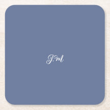 Pastel paarse blauw effen kleur trendy initiaal na