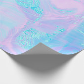 pastel paarse blauwe blauwgroen abstracte achtergr cadeaupapier (Hoek)