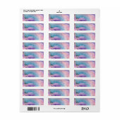 Pastel Paarse Blauwe Roze Agaat Elegante Naam Etiket (Full Sheet)