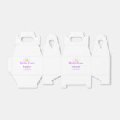 Pastel paarse bloem bruidsmeisje bruid team boho m bedankdoosjes (Uitgevouwen)