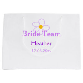 Pastel paarse bloem bruidsmeisje bruid team boho m groot cadeauzakje