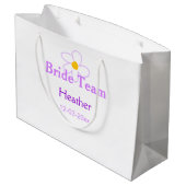 Pastel paarse bloem bruidsmeisje bruid team boho m groot cadeauzakje (Achterkant Gekanteld)
