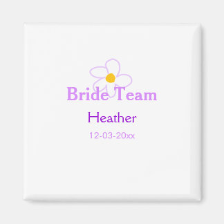 Pastel paarse bloem bruidsmeisje bruid team boho m magneet