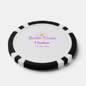 Pastel paarse bloem bruidsmeisje bruid team boho m poker chips (Enkel)