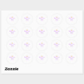 Pastel paarse bloem bruidsmeisje bruid team boho m ronde sticker (Vel)
