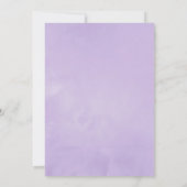 Pastel Paarse Bloemige Brunch & Mousserende Bruids Kaart (Achterkant)