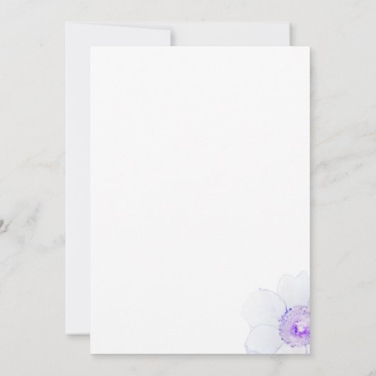 Pastel paarse bloesems Vrijgezellenfeest Kaart (Achterkant)