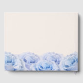 Pastel Paarse Blue Rozen Champagne Elegant Wedding Gastenboek (Achterkant)